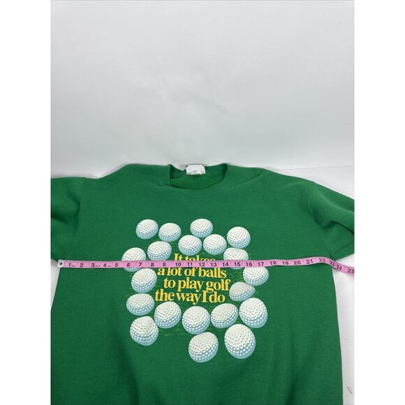 Vintage Lee “It Takes A Lot Of Balls To Play Golf The Way I Do” Crewneck Sz L - Picture 14 of 16